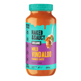 Naked Natural Foods Organic Simmer Sauce Mild Vindaloo 350g