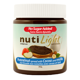 Nutilight Hazelnut Spread with Cocoa and Milk 312g