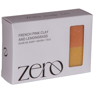 Zero Soap Co Soap Bar French Pink Clay And Lemongrass 115g