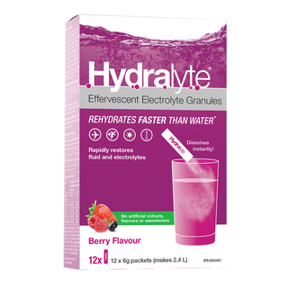 Hydralyte Electrolyte Granules Berry 12x6g