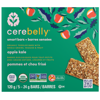 Cerebelly Smart Bars Apple Kale 5x24g