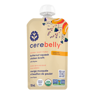 Cerebelly Organic Baby Puree Chicken Broth Butternut Squash 128mL