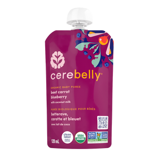 Cerebelly Organic Baby Puree Beet Carrot Blueberry 128mL