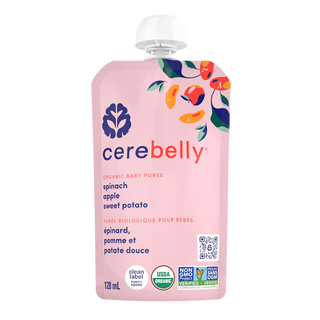 Cerebelly Organic Baby Puree Spinach Apple Sweet Potato 128mL