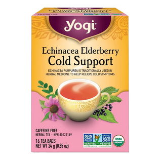 Yogi Tea Echinacea Elderberry Cold Support 16 Tea Bags