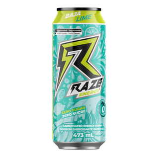 Raze Carbonated Energy Drink Baja Lime 473mL