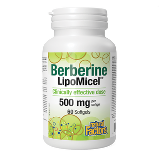 Natural Factors Berberine LipoMicel 500mg 60 Softgels