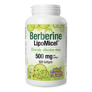 Natural Factors Berberine LipoMicel 500mg 120 Softgels