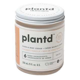 Plantd Hand & Body Cream Coconut & Vanilla 266mL