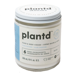 Plantd Hand & Body Cream Unscented 266mL