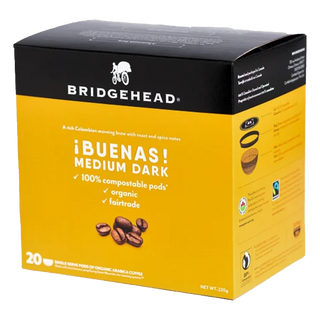 Bridgehead Organic Coffee Pods Buenas Medium Dark 220g