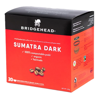 Bridgehead Organic Coffee Pods Sumatra Dark 220g