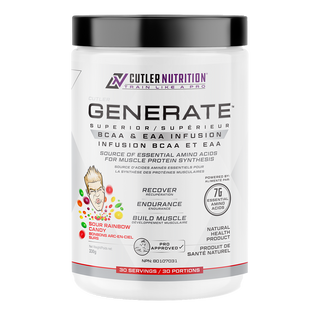 Cutler Nutrition Generate Sour Rainbow Candy 30 Servings