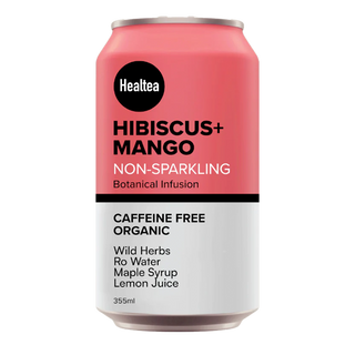 Healtea Organic Non-Sparkling Beverage Caffeine Free Hibiscus+Mango 355mL