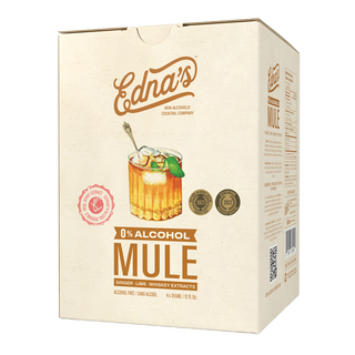 Edna's Non-Alcoholic Cocktail Whisky Extracts Mule 4x355mL