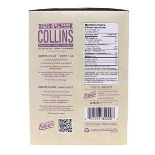 Edna's Non-Alcoholic Cocktail Gin Extracts Collins 4x355mL