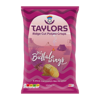 TAYLORS Ridge Cuts Potato Crisps Hot Buffalo Wings 150g