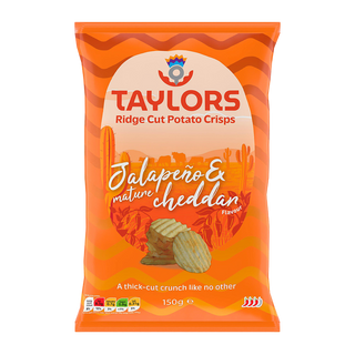 TAYLORS Ridge Cuts Potato Crisps Jalapeño & Mature Cheddar 150g