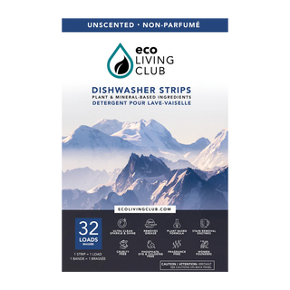 Eco Living Club Dishwasher Detergent Strips Unscented 30 Loads