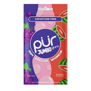 Pur Gum Jumbo Grape Bubblegum Watermelon 81g