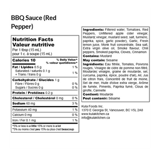 Kula BBQ Sauce Red Pepper 250mL