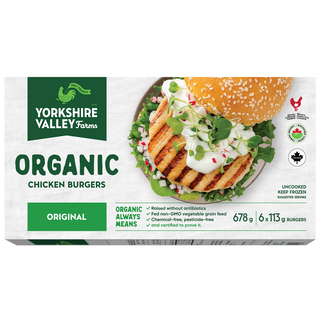 Yorkshire Valley Farms Organic Chicken Burgers Original 678g