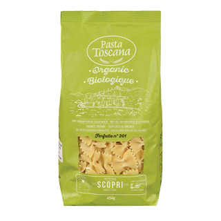 Pasta Toscana Organic Durum Wheat Semolina Pasta Farfalle 454g