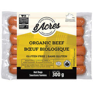 8 Acres Organic Beef Hot Dog 300g