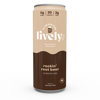 Lively Prebiotic Pop Rockin' Root Beer 355mL