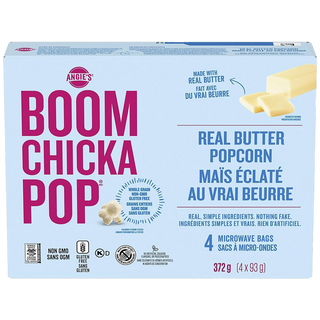 Angie's Boom Chicka Pop Real Butter Popcorn 4x93g