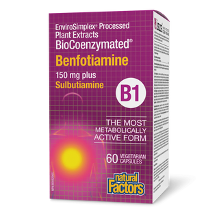 Natural Factors BioCoenzymated Benfotiamine 60 Veggie Caps