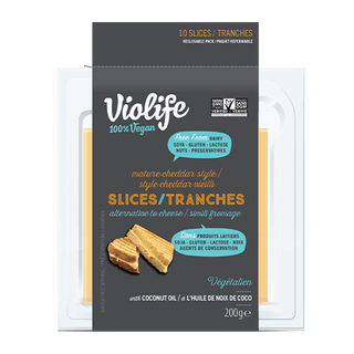 Violife Cheese Slices Cheddar Style Mature 200g