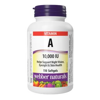 Webber Naturals Vitamin A 10,000 IU 110 Softgels