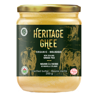 Heritage Ghee New Zealand Ghee Grass Fed Organic 200g