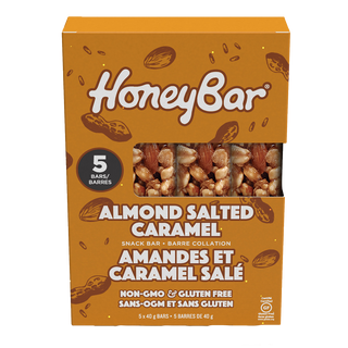 Honey Bar Snack Bar Almond Salted Caramel 5x40g