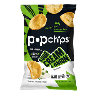 Popchips Popped Potato Snack Sour Cream & Onion 142g