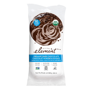 Element Organic Dipped Rice Cakes Dark Chocolate 100g