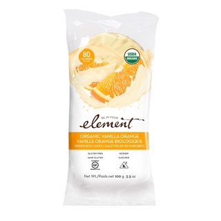 Element Organic Dipped Rice Cakes Vanilla Orange 100g