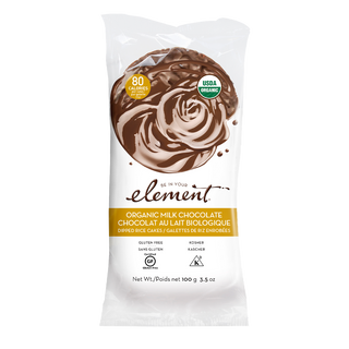 Element Organic Dipped Rice Cakes Milk Chocolate 100g