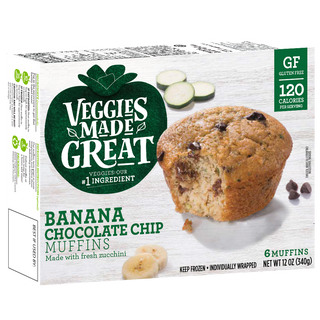 Veggies Made Great Gluten Free Muffins Banana Chocolate Chip 340g