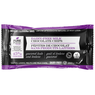 Pure Food Milk Chocolate Chips Dairy Free 200g