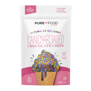 Pure Food Chocolate Chips Pastel Candy Coated 142g