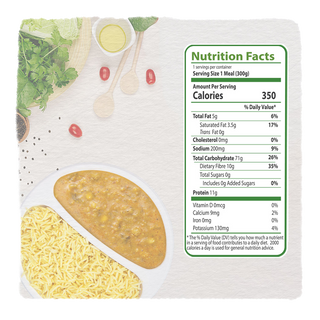 Food Earth Organic RTE Five Lentil Curry With Turmeric Rice 300g