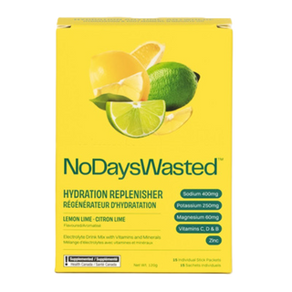 No Days Wasted Hydration Replenisher Lemon Lime 15x8g