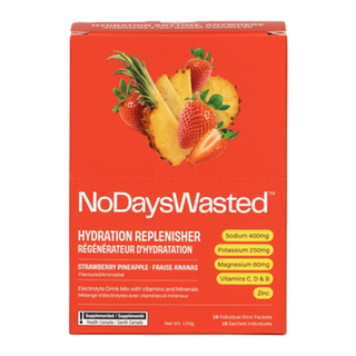 No Days Wasted Hydration Replenisher Strawberry Pineapple 15x8g