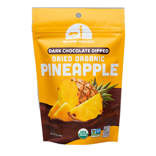 Mavuno Harvest Organic Dried Pineapple Dark Chocolate Dipped 84g