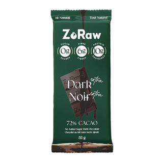 ZoRaw Milk Chocolate Bar With Protein Extra Dark 52g