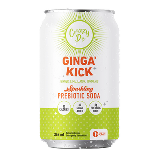 Crazy D's Sparkling Prebiotic Soda Ginga Kick 355mL