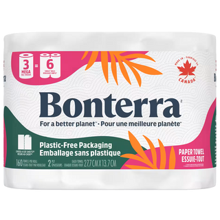 Bonterra Paper Towel 2 Ply 160 Sheets 3 Counts