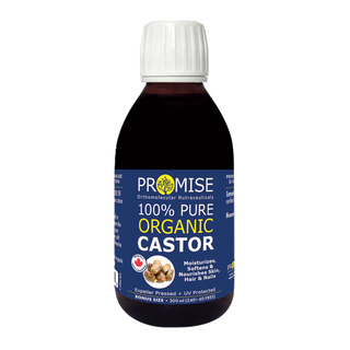 Promise Organic Castor Oil Glass Bottle 300mL